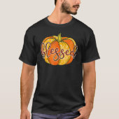 Thankful Grateful Blessed Pumpkin Fall Season Than Tシャツ (正面)