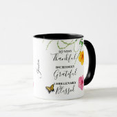 Thankful, Grateful, Blessed Script Nature マグカップ (正面右)