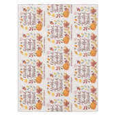 Thankful Grateful Blessed Thanksgiving Fall テーブルクロス (正面)