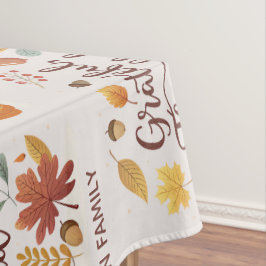 Thankful Grateful Blessed Thanksgiving Fall テーブルクロス