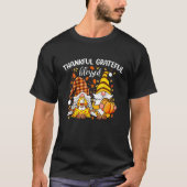 Thankful Grateful Blessed Thanksgiving Fall Gnomes Tシャツ (正面)