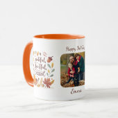 Thankful Grateful Blessed Thanksgiving Photo マグカップ (正面左)