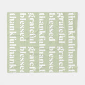 Thankful Grateful Blessed | Thanksgiving Quote フリースブランケット (正面(横))