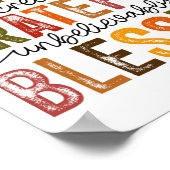 Thankful Grateful Blessed Turkey Family Happy Than ポスター (角)