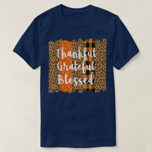 Thankful Grateful Blessed Women Leopard Buffalo Th Tシャツ (デザイン正面)