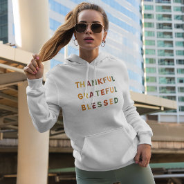 Thankful Grateful Blessed – Women’s Fall Hoodie パーカ