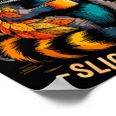 Thankful Grateful Slightly Feral Funny Raccoon Aut ポスター (角)