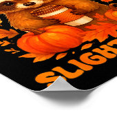 Thankful Grateful Slightly Feral Funny Raccoon Tha ポスター (角)