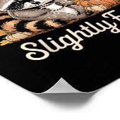 Thankful Grateful Slightly Feral Raccoon Cozy Autu ポスター (角)