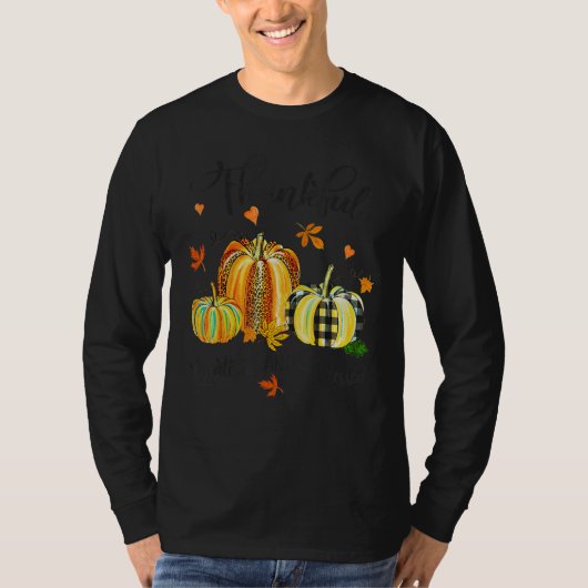 Thankful Greatful And Blessed Fall Vibes Pumpkins Tシャツ (正面)