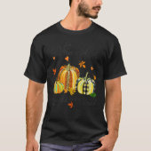 Thankful Greatful And Blessed Fall Vibes Pumpkins Tシャツ (正面)
