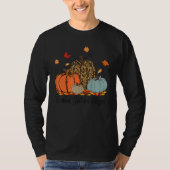 Thankful Greatful Blessed Leopard Pumpkin Thanksg Tシャツ (正面)