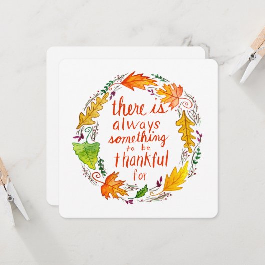 Thankful Greeting Card カード (正面/裏面インサイチュ)