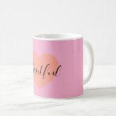 Thankful Heart Mug – Minimal Double Heart Design | コーヒーマグカップ (正面右)