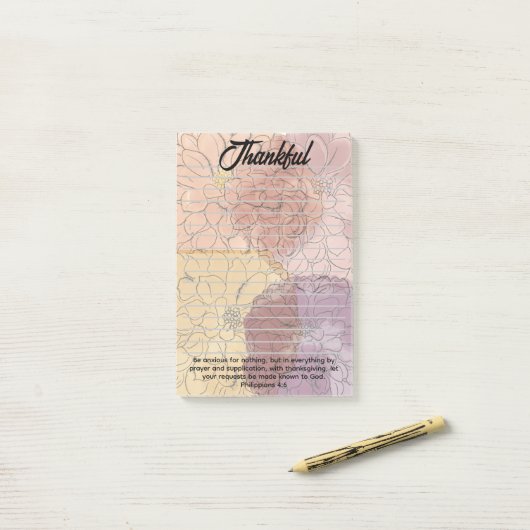 Thankful Post Its ポストイット (デスク上)