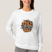 Thankful Pumpkin Buffalo Plaid Tシャツ (正面)