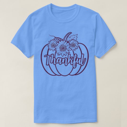 Thankful Pumpkin Clothing Fall Autumn Tシャツ (デザイン正面)