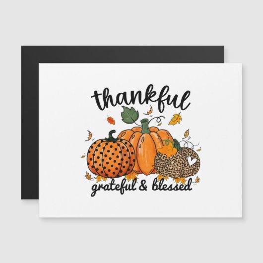 Thankful Pumpkin Grateful And Blessed  (正面/裏面)