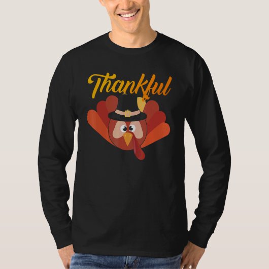 Thankful Pumpkin Happy Thanksgiving Day Turkey  Bo Tシャツ (正面)