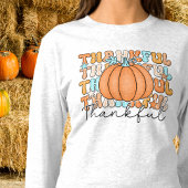 Thankful Pumpkin Long Sleeve Tshirt Tシャツ