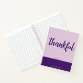 Thankful Script 紫の感謝ジャーナル 名前入り ノートブック (内部)