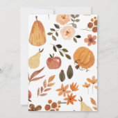 Thankful Script Fall Botanicals Photo Thanksgiving シーズンカード (裏面)