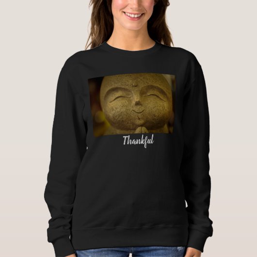   Thankful Smiling Happy Buddha  Women's スウェットシャツ (正面)