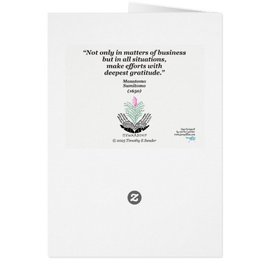 Thankful Stewardship Card - version 2 (裏面)