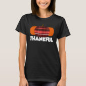 Thankful Thanksgiving Pumpkin Flannel Tシャツ (正面)