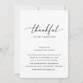 Thankful Together サンクスギビングディナー 招待状 (正面)
