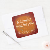 Thankful Treat Sticker -Autumn Warmth スクエアシール (封筒)