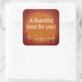 Thankful Treat Sticker -Autumn Warmth スクエアシール (バッグ)