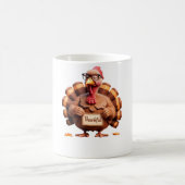 Thankful Turkey Design – Funny Holiday Art コーヒーマグカップ (中央)
