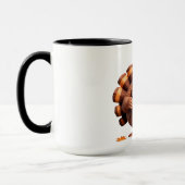 Thankful Turkey Design – Funny Holiday Art マグカップ (左)