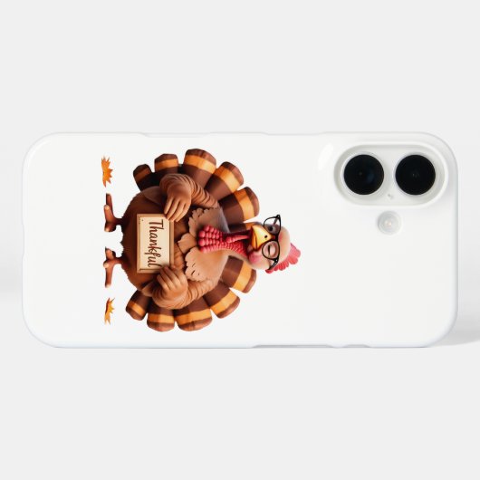 Thankful Turkey Design – Funny Holiday Art Case-Mate iPhoneケース (裏面 (横))