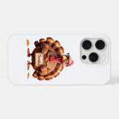 Thankful Turkey Design – Funny Holiday Art iPhoneケース (裏面横)