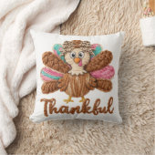 Thankful Turkey Design – Latch Hook Yarn Crochet S クッション (ブランケット)