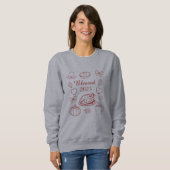Thankful Women’s Thanksgiving Gratitude tshirt スウェットシャツ (正面フル)