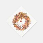 Thankful Wreath スタンダードカクテルナプキン (角)