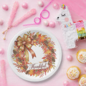 Thankful Wreath ペーパープレート (パーティー)