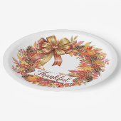Thankful Wreath ペーパープレート (アングル)