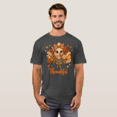 Thankfulurkey Fall Leopard Patchworkhanksgiving vi Tシャツ (正面フル)