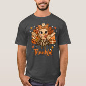 Thankfulurkey Fall Leopard Patchworkhanksgiving vi Tシャツ (正面)
