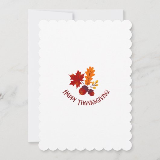 'Thankgiving' Flat Card (裏面)