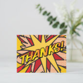 THANKS モダンな楽しさいっぱいの吹き出し 案内ポストカード (スタンド正面)