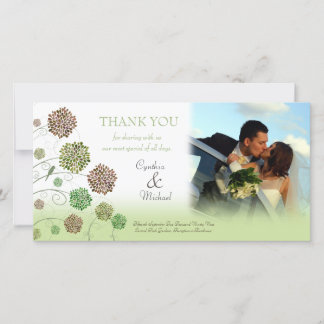 Thanks 結婚 You Dahlia Garden Photo Card サンキューカード