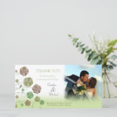 Thanks 結婚 You Dahlia Garden Photo Card サンキューカード (スタンド正面)