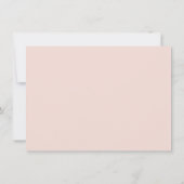 THANKS 結婚 YOU photo エレガント black赤面ピンク サンキューカード (裏面)