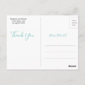 Thanks 結婚 You Photo エレガント Love ポストカード (裏面)