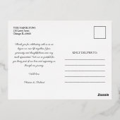 Thanks 結婚 You Photo スタイリッシュ Writhl 箔シーズンポストカード (裏面)